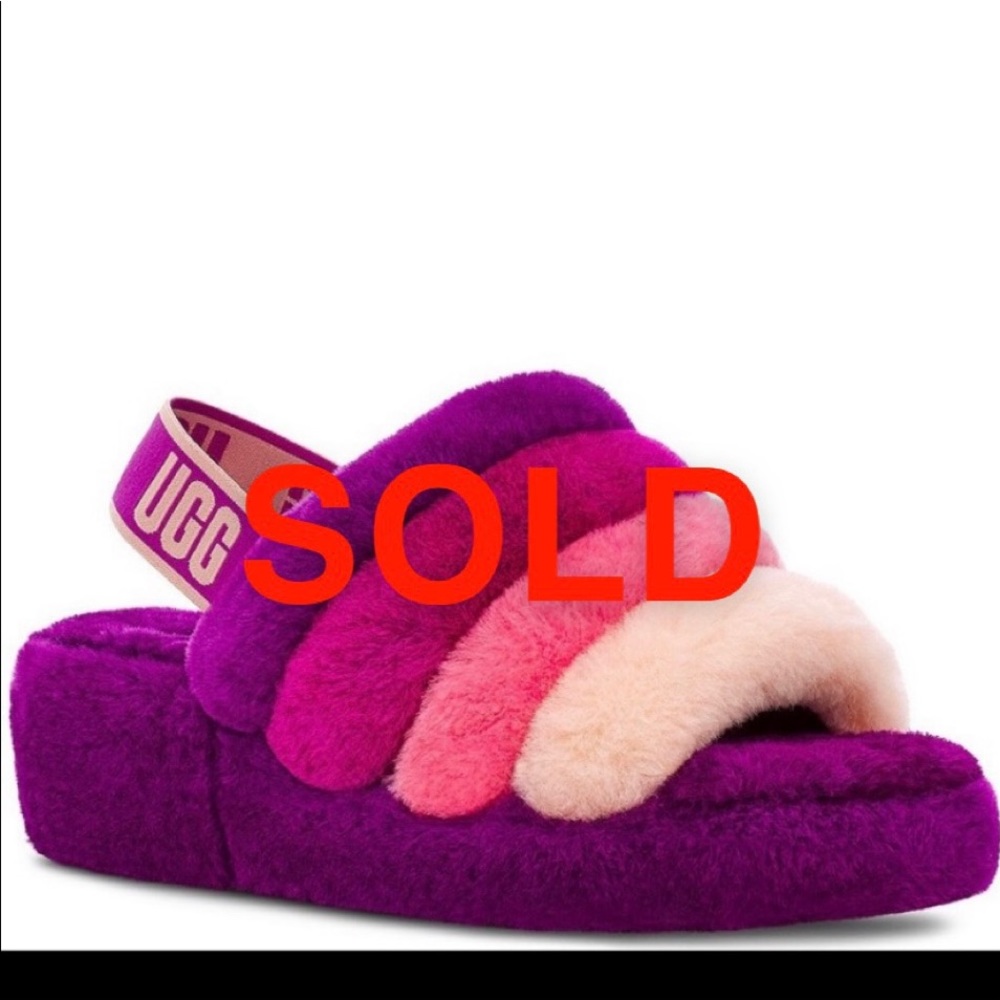 UGG® Logo Fluff Yeah Multi-Color Slide Size 8!!